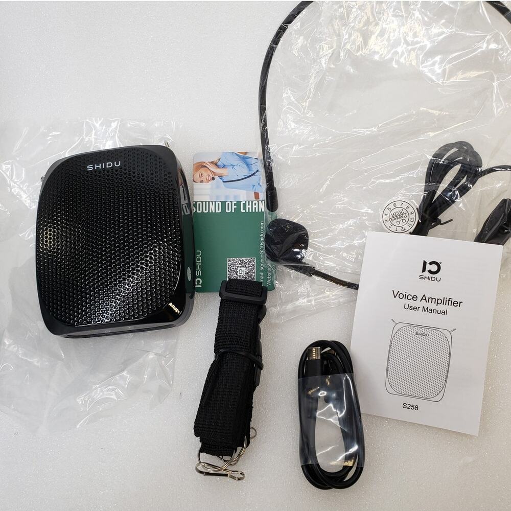 SHIDU Portable Personal Voice Amplifier System Speaker with Wired Microphone